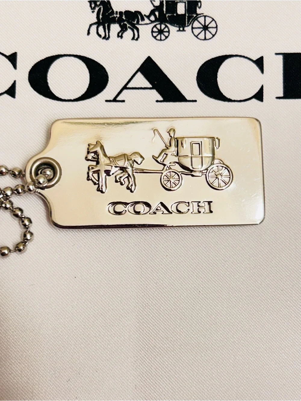 RARE Coach Est. 1941 Horse and Carriage Keychain/ bag Charm